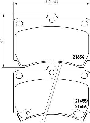 NF PARTS Комплект тормозных колодок, дисковый тормоз NF0016431